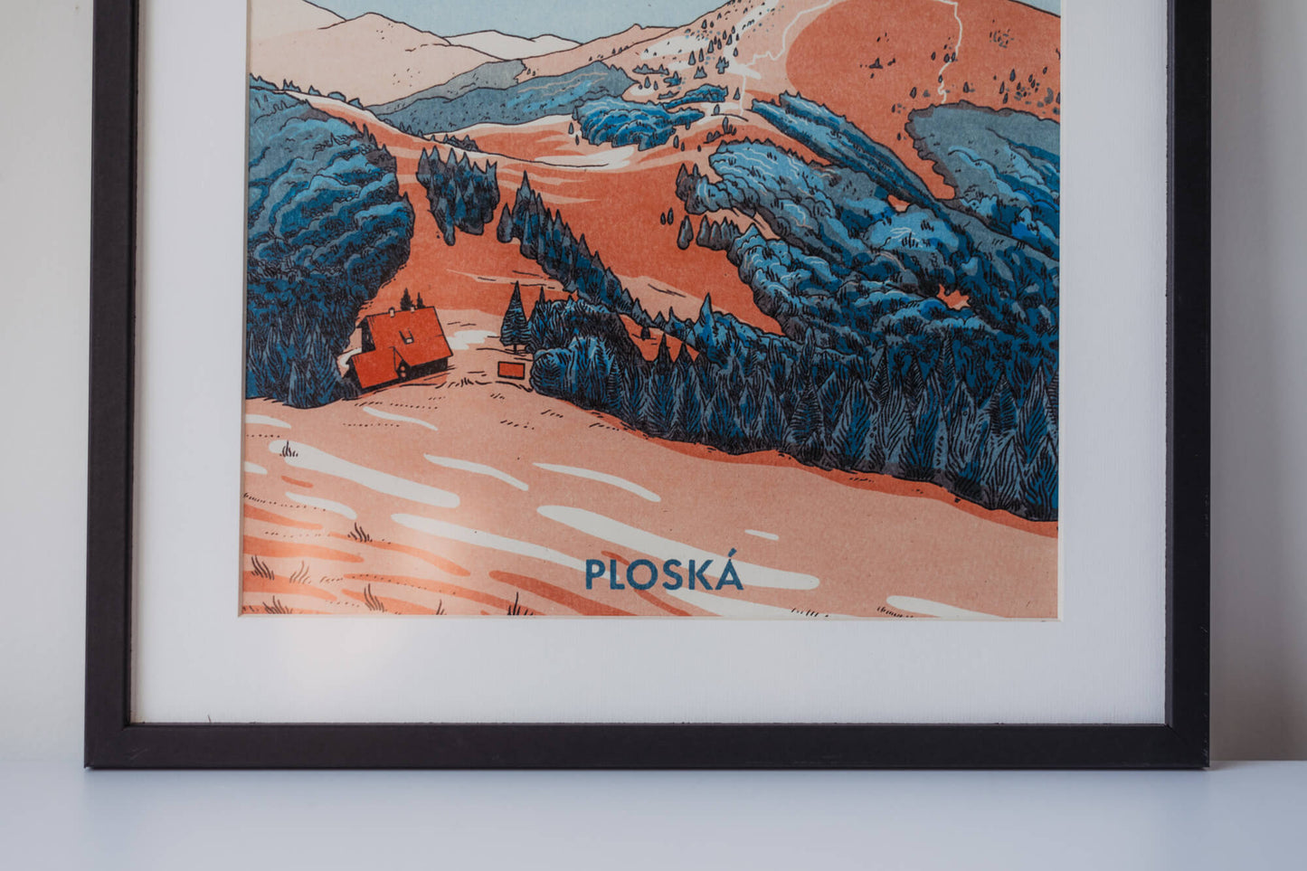 Poustr: Ploská, poctivý slovenský plagát, Veľká Fatra, Chata pod Borišovom, Borišov